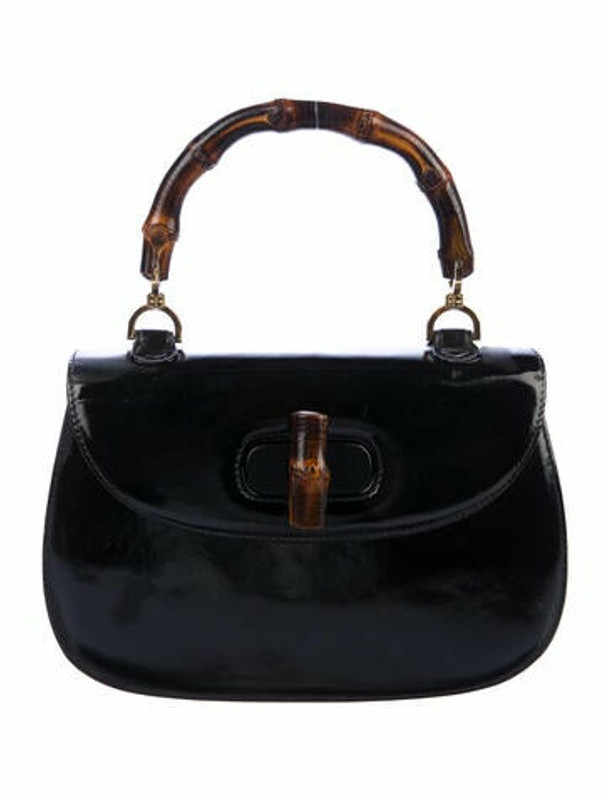 Gucci Vintage Bamboo Top Handle Bag Black ShopStyle