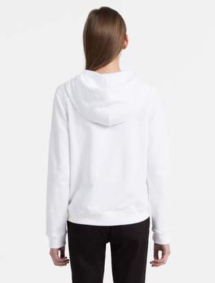Calvin Klein monogram logo zip hoodie