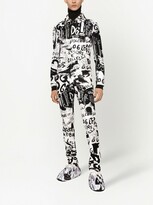 Thumbnail for your product : Dolce & Gabbana All-Over Logo-Print Denim Jacket