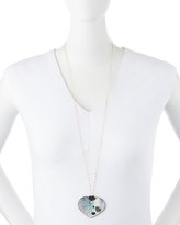 Thumbnail for your product : Mother of Pearl Nanis Black Mother-of-Pearl, Diamond & Onyx Heart Necklace