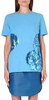 Thumbnail for your product : Richard Nicoll Sequin-embroidered pleat top