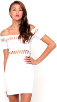 Thumbnail for your product : Motel Rocks Motel Dame Cut Out Off Shoulder Dress in Black