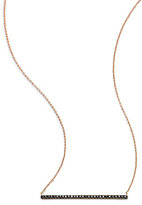 Thumbnail for your product : Black Diamond & 18K Rose Gold Bar Necklace