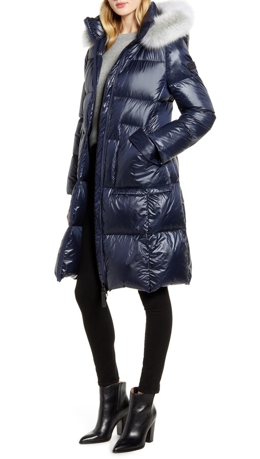 genuine fur trim coat