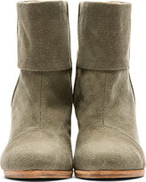 Thumbnail for your product : Rag and Bone 3856 Rag & Bone Olive Drab Canvas Classic Newbury Ankle Boots