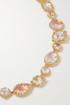 Thumbnail for your product : Larkspur & Hawk Sadie Rivière Large 18-karat Gold-dipped Quartz Necklace - One size