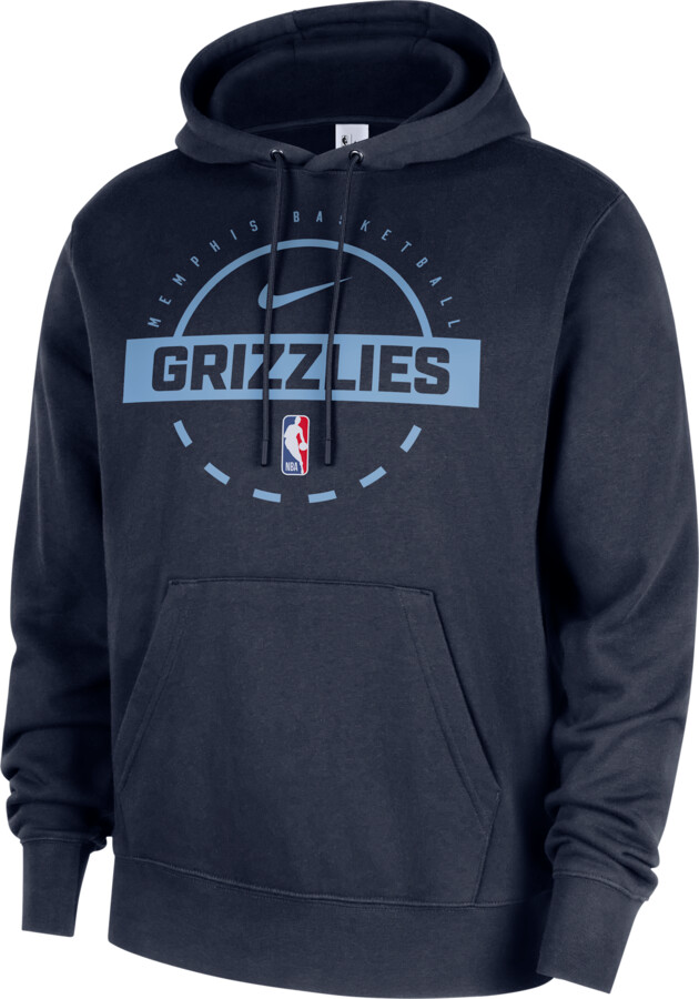 Memphis Grizzlies Club Nike Men's NBA Practice Pullover Hoodie in Blue | HM7191-419