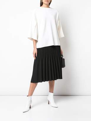 Adam Lippes slit sleeve knitted top