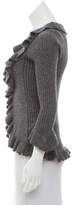 Thumbnail for your product : Diane von Furstenberg Metallic Accented Wool Cardigan