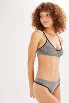 Thumbnail for your product : Topshop Womens Sporty Branded Thong - Grey Marl