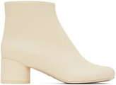 Thumbnail for your product : MM6 MAISON MARGIELA Off-White Anatomic Ankle Boots