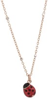 Thumbnail for your product : Dodo 9kt rose gold Ladybug pendant necklace