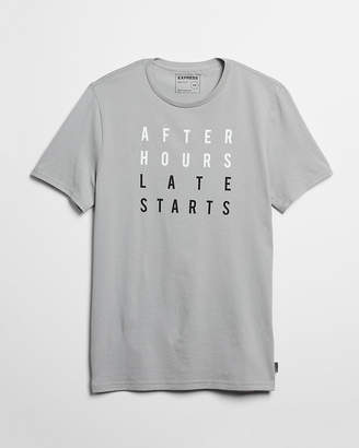 Express After Hours Crew Neck Graphic Tee