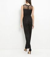 Thumbnail for your product : Yumi Black Lace Panel Wide Leg Jumpsuit