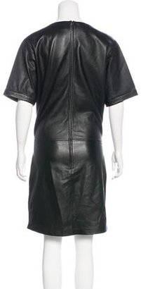 Frame Denim Leather Shift Dress