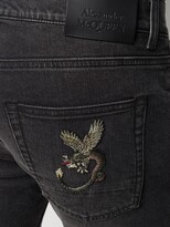 Thumbnail for your product : Alexander McQueen Dragon Patch Slim-Fit Jeans