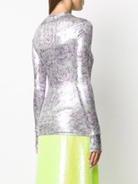 Thumbnail for your product : Paco Rabanne metallic floral-print T-shirt