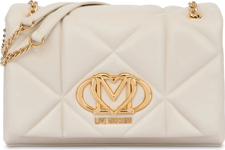 Love Moschino Logo-Plaque Quilted Cross Body Bag