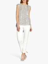 Thumbnail for your product : Adrianna Papell Asymmetric Sequin Top, Glacier