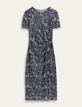 Boden Knot Front Jersey Midi Dress