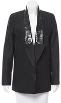 Thumbnail for your product : Givenchy Eel- Trimmed Oversize Blazer