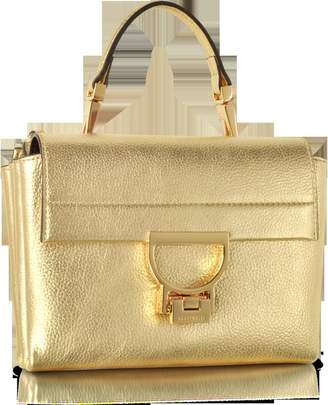 Coccinelle Platinum Pebbled Leather Arlettis Mini Bag w/Shoulder Strap