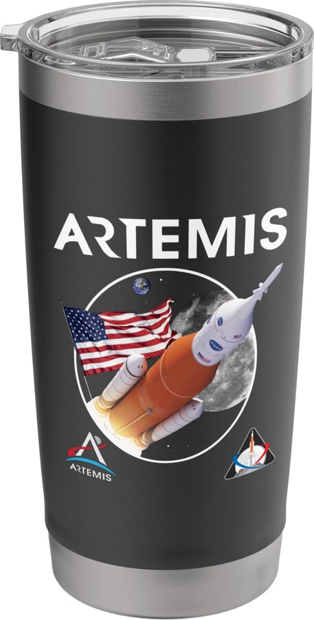 NASA Artemis Mission SLS US Flag Design NASA Artemis Mission SLS US Flag Stainless Steel Insulated Tumbler
