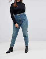 Thumbnail for your product : ASOS Curve DESIGN Curve Farleigh high waist slim mom jeans in chayne wash