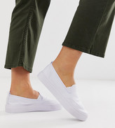 Thumbnail for your product : ASOS DESIGN ASOS DESIGN Wide Fit slip on plimsolls in white