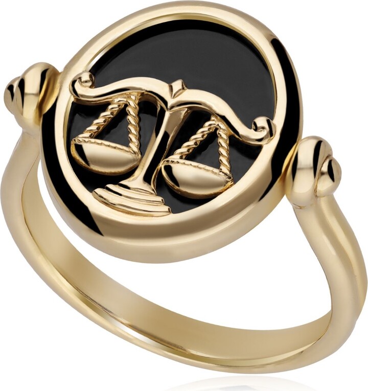 Gemondo - Zodiac Libra Flip Ring In Gold Plated Silver - ShopStyle
