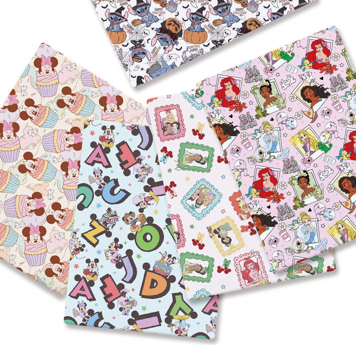 MINISO Disney Cartoon Hot DIY handmade sewing patchwork quilting baby dress home sheet140cm printed fabric sewing kids