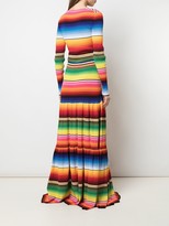 Thumbnail for your product : Carolina Herrera Striped Tiered Maxi Dress