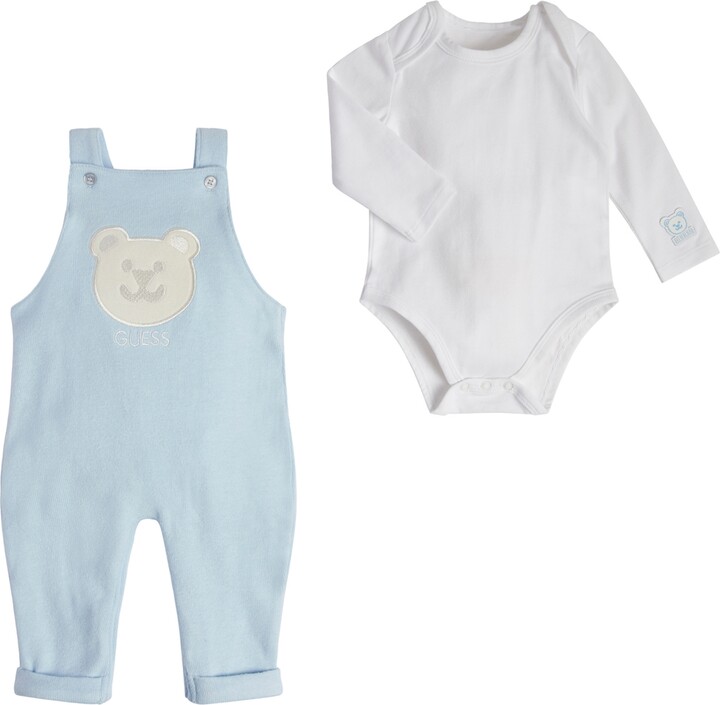 GUESS Baby Girls Floral Bodysuits and Knit Denim Joggers, 3 Piece Set -  Macy's