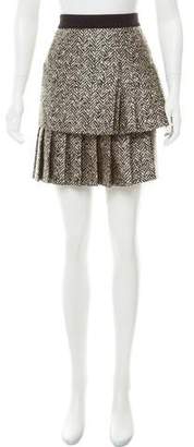 Ungaro Pleated Jacquard Skirt