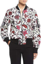 Thumbnail for your product : Diane von Furstenberg Zip-Front Floral-Print Bomber Jacket