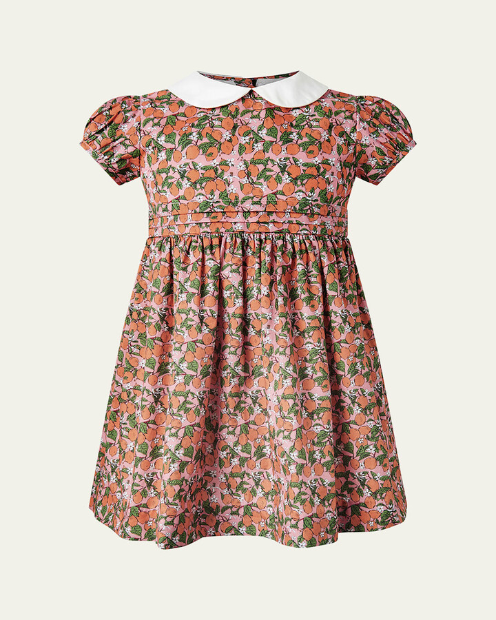 Rachel Riley Girl's Clementine-Print A-Line Dress, Size 6M-24M
