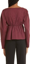 Thumbnail for your product : STAUD Peggy Empire Waist Stretch Cotton Blouse