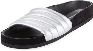 Isabel Marant Hellea Metallic Slide Sandals