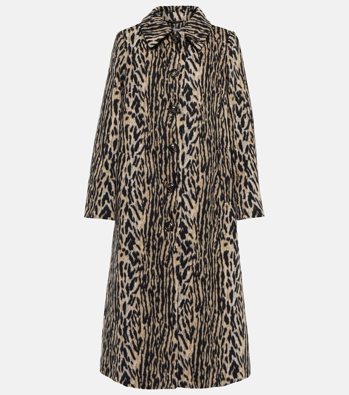 Rixo Milly leopard-print faux fur coat - ShopStyle