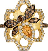Thumbnail for your product : LeVian Cinnamon Citrine (1/6 ct. t.w.), Chocolate Diamonds (1/3 ct. t.w.) & Nude Diamonds (5/8 ct. t.w.) Statement Ring in 14k Yellow Gold