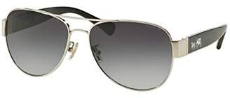 Coach Women's 0HC7059 Silver//Light Grey Gradient Sunglasses