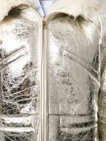 Thumbnail for your product : Yves Salomon Metallic Leather Jacket