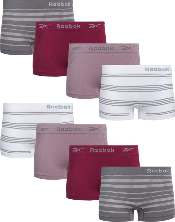 Reebok Women's Underwear - Seamless Boyshort Panties (8 Pack