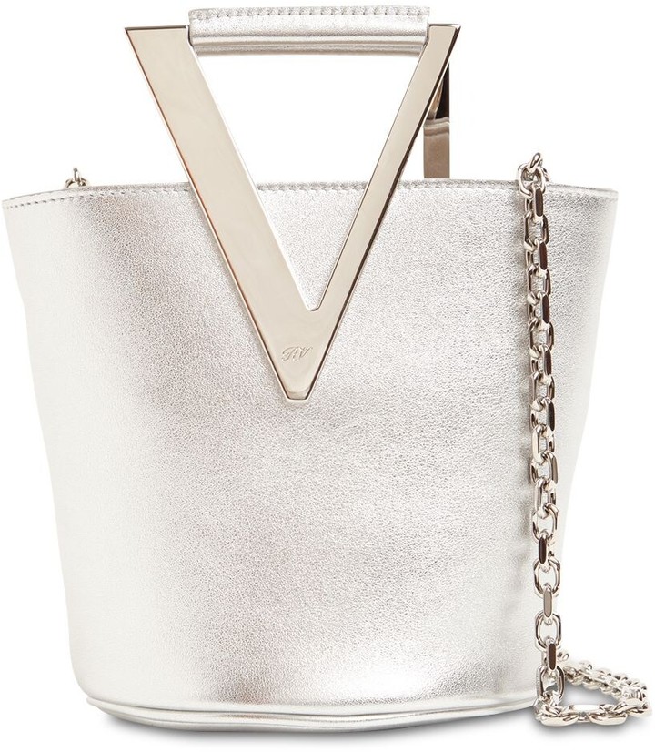 Roger Vivier Metallic Leather Bucket Bag ShopStyle
