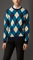 Thumbnail for your product : Burberry Cashmere Argyle Sweater