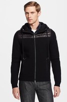 Thumbnail for your product : Moncler Virgin Wool Zip Hooded Sweater