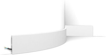 Orac Decor 1/2 in D x 4 in W x 78-3/4 in L Primed White Flexible Polyurethane Baseboard Moulding