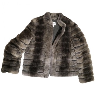 Armani Collezioni Grey Rabbit Coat for Women
