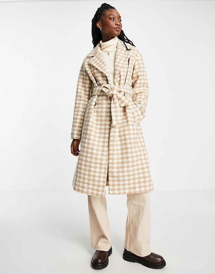 miss selfridge check coat