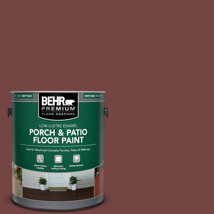 BEHR PREMIUM 1 gal. #S130-7 Cherry Cola Low-Lustre Enamel Interior/Exterior Porch and Patio Floor Paint